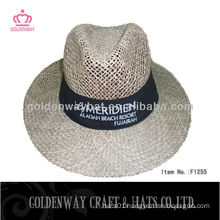 panama straw hat with customer's logo for summer